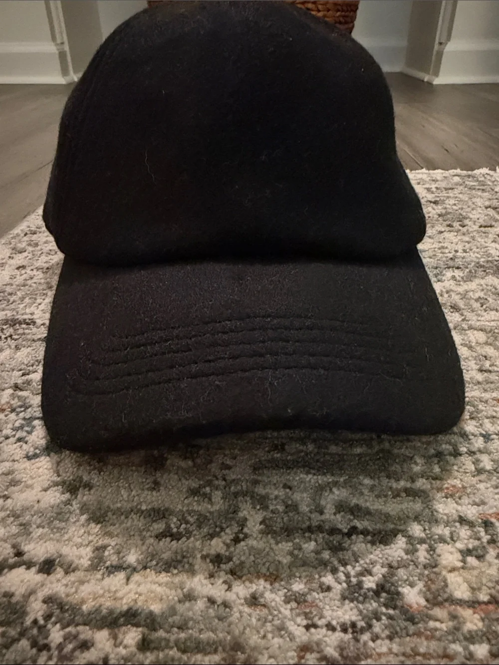 GAP Black Wool Baseball Cap